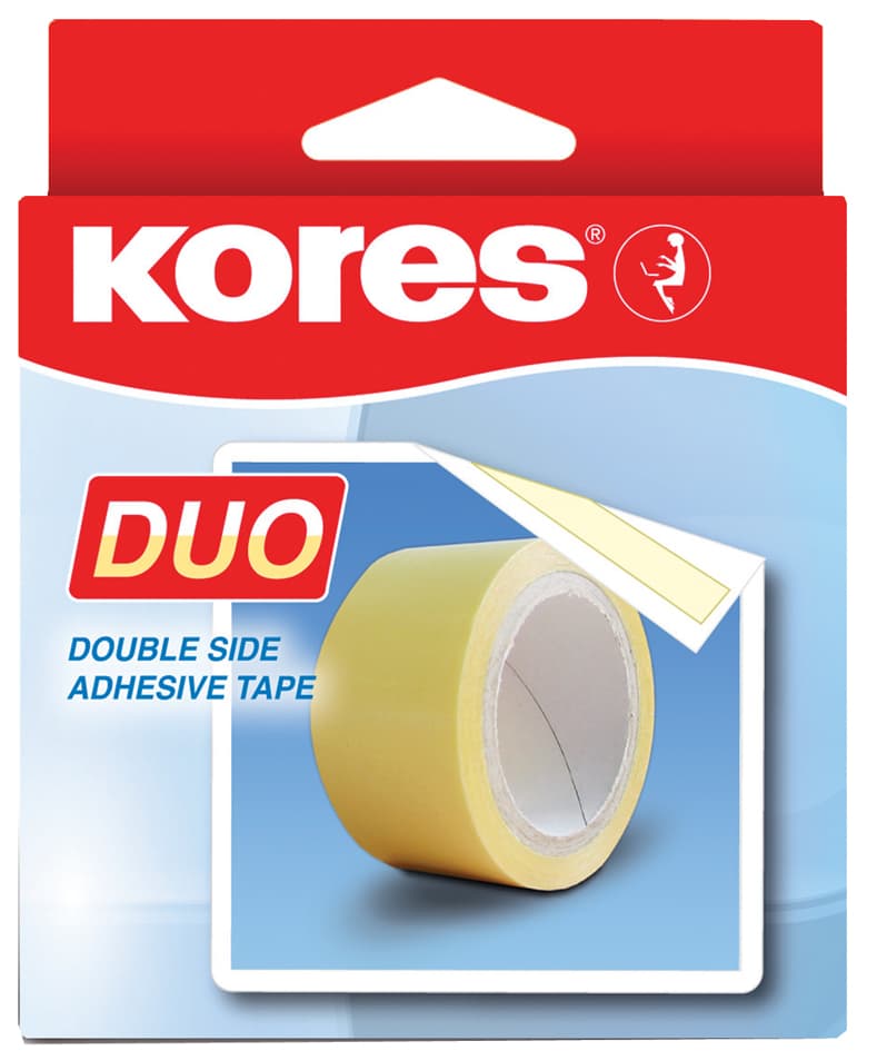 Kores Doppelseitiges Klebeband, 15 Mm X 5 M