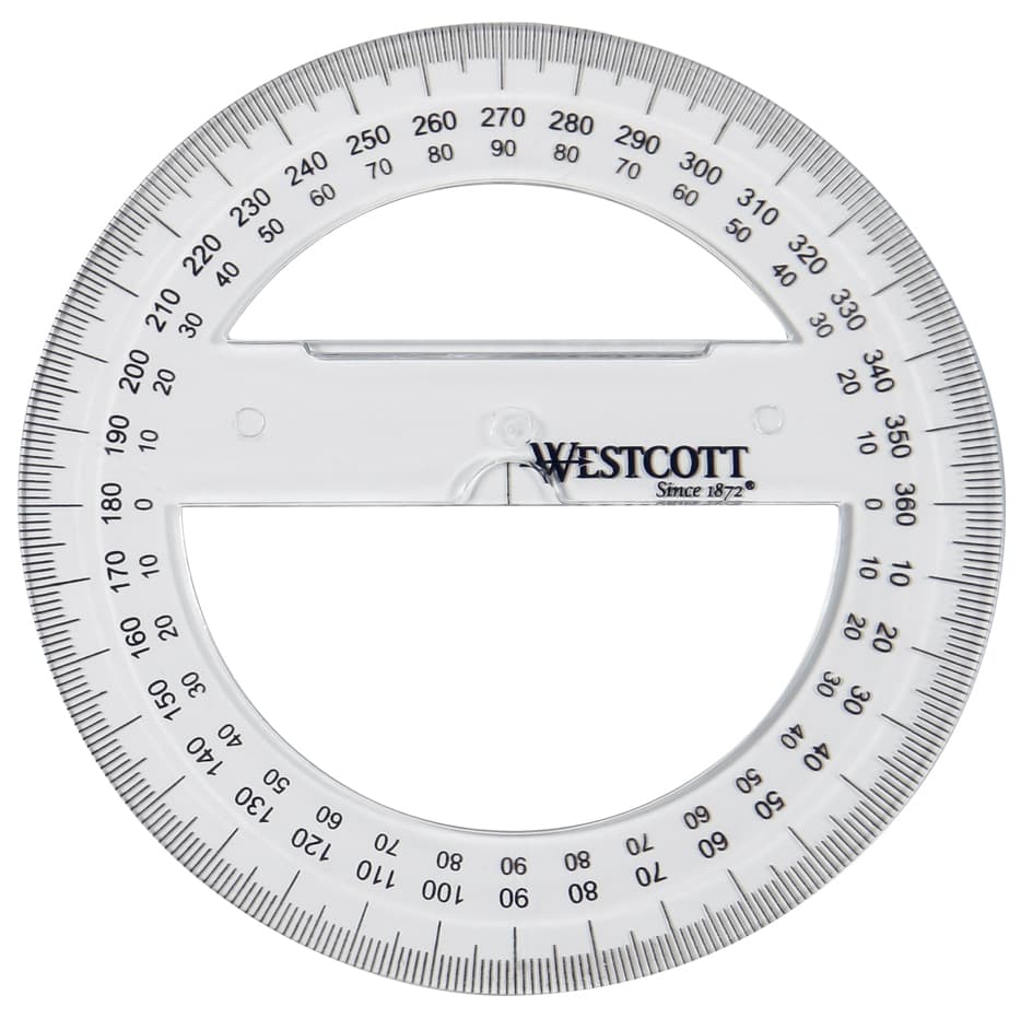 Westcott Winkelmesser Vollkreis 360 Grad, 100 Mm