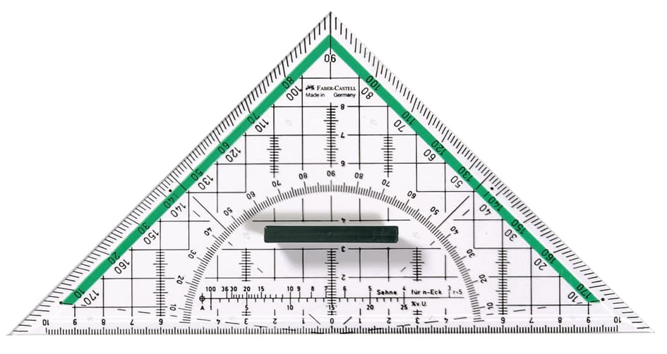 Faber-Castell Geometriedreieck Bk 1 Groß, Mit Griff