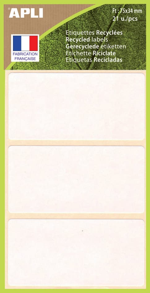 Apli Vielzweck-Etiketten, 34 X 75 Mm, Weiß, 100% Recycelbar