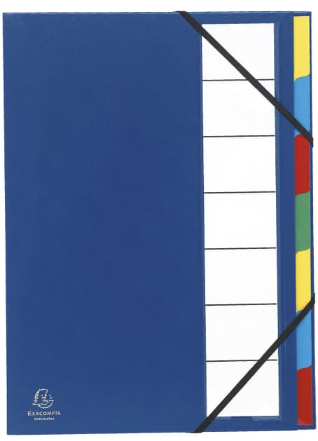Exacompta Ordnungsmappe Harmonika, Pp, 7 Fächer, Schwarz