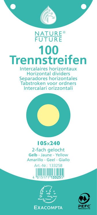 Exacompta Trennstreifen Premium, 105 X 240 Mm, Blau