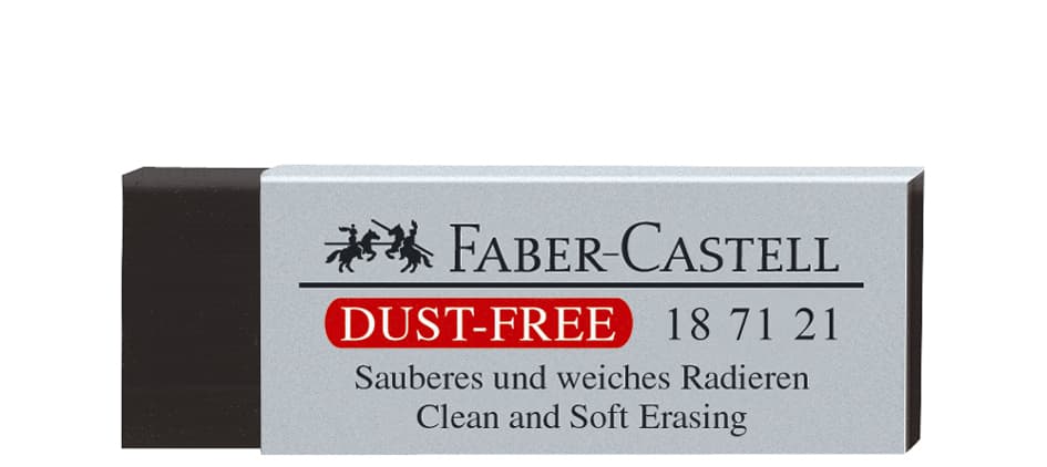 Faber-Castell Kunststoff-Radierer Dust-Free, Schwarz
