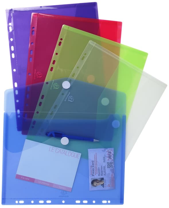Exacompta Dokumententasche, Din A4, Pp, Farbig Sortiert