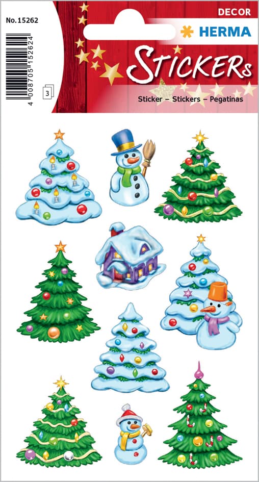 Herma Weihnachts-Sticker Decor , Weihnachts-Winterwald,