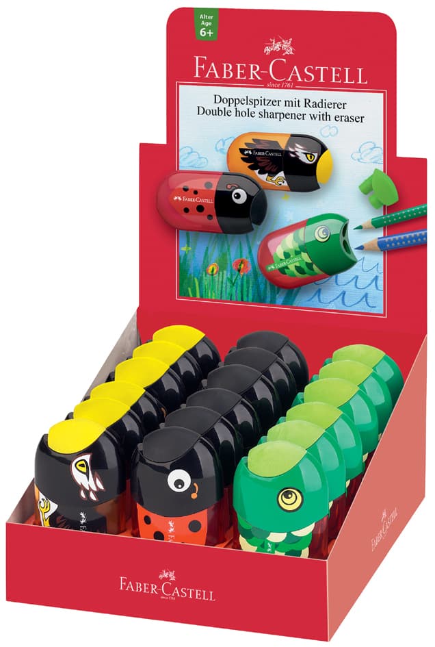 Faber-Castell Doppelspitzdose , Tiere, , Im Display