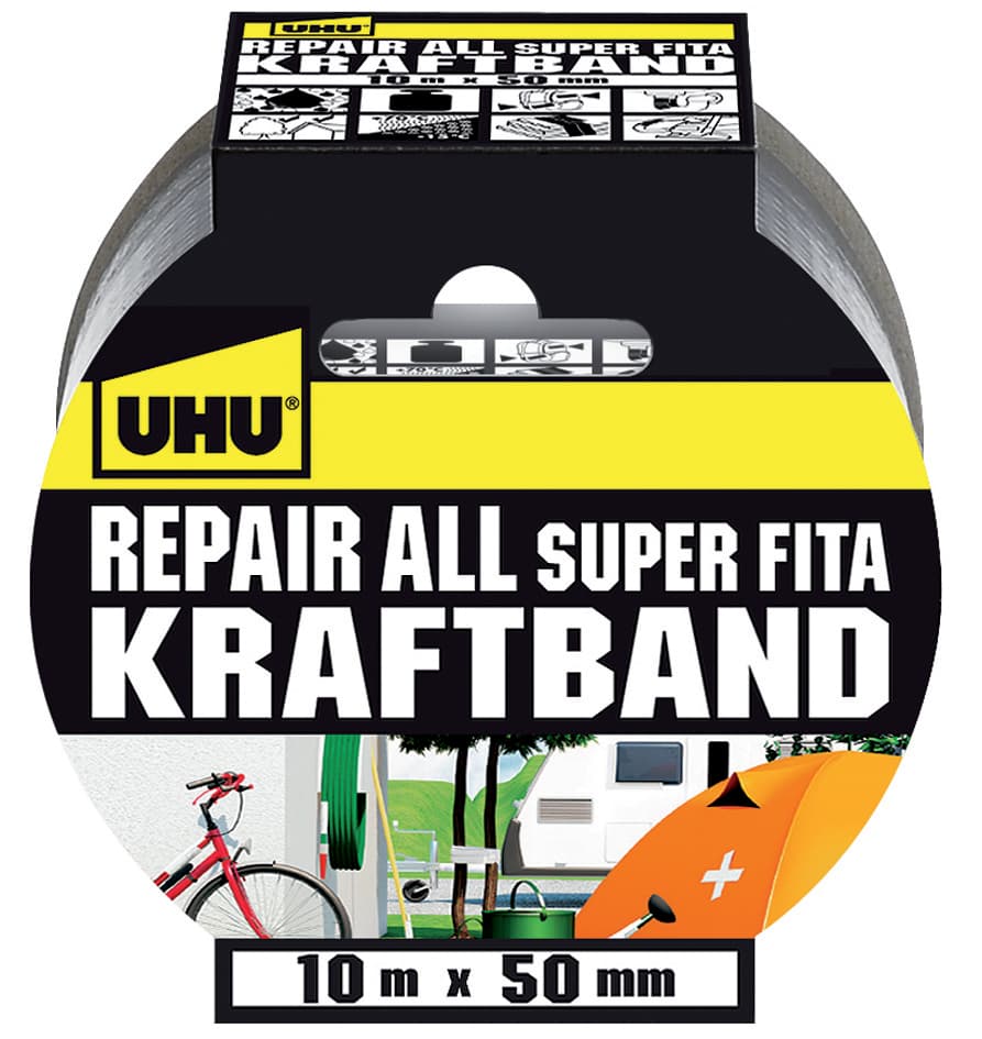 Uhu Kraftband Repair All, (B)50 Mm X (L)10 M, Silber