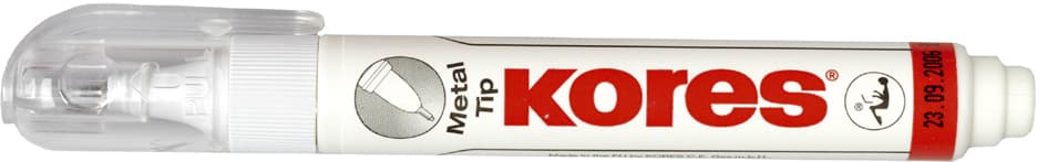 Kores Korrekturstift , Metal Tip, , Weiß, Inhalt: 9 Ml