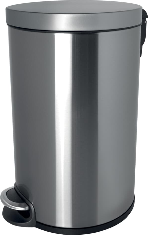 Helit Tret-Abfalleimer , The Silent, , 12 Liter, Silber