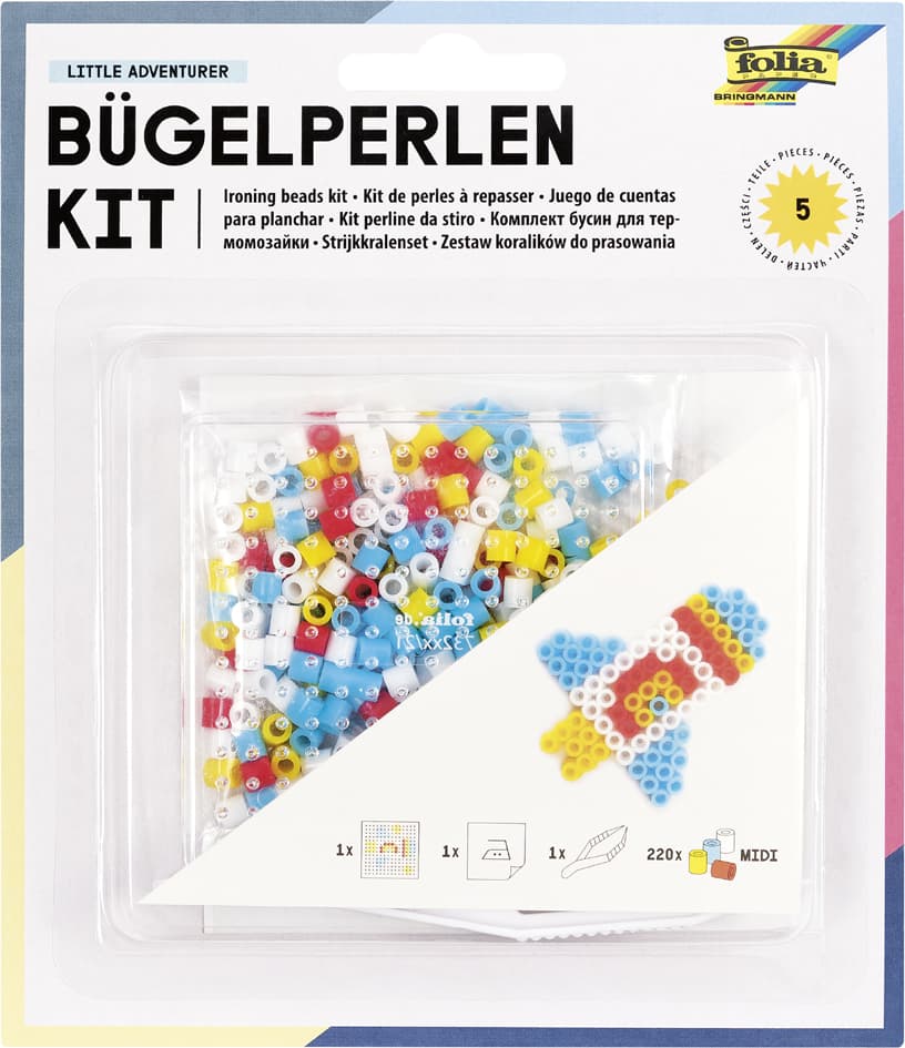Folia Bügelperlen Starter Set Kids - Quadrat