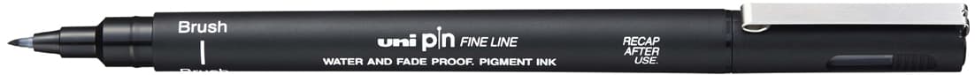 Uni-Ball Fineliner Pin Brush, Schwarz