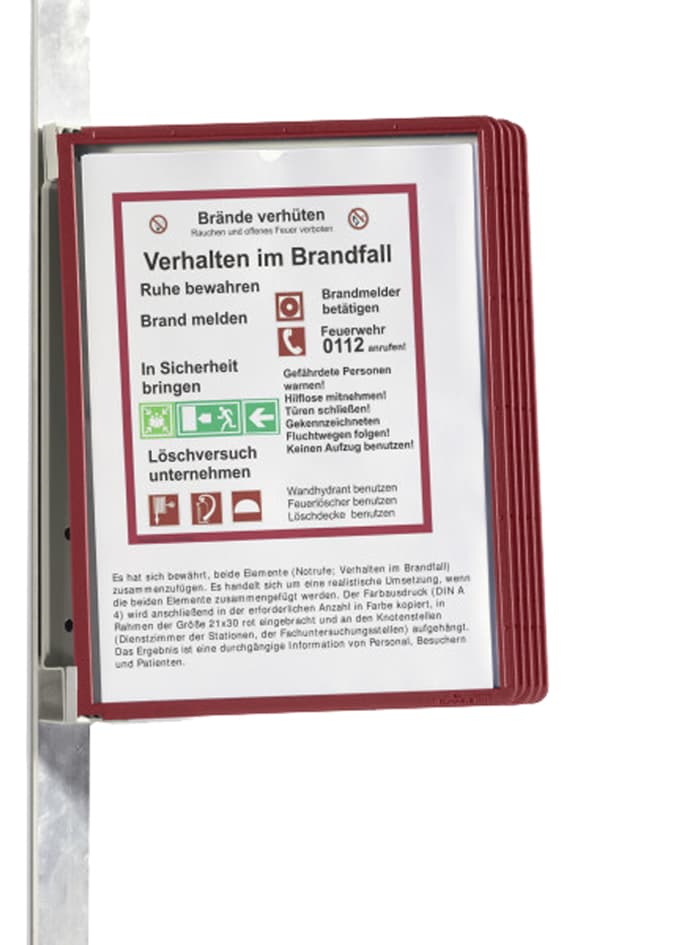 Durable Sichttafelsystem Vario Magnet Wall 5, Set, Rot