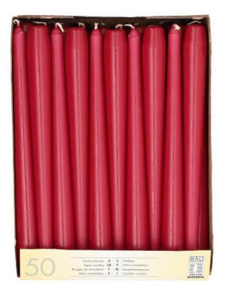 Starpak Leuchterkerzen, 22 Mm, Bordeaux, 50er Pack