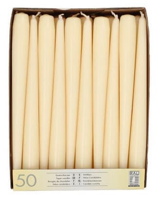 Starpak Leuchterkerzen, 22 Mm, Creme, 50er Pack