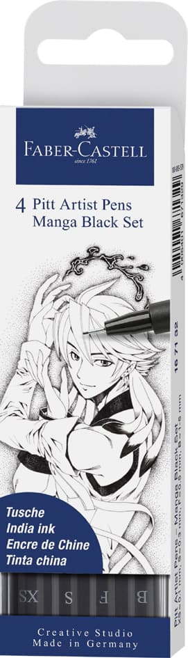 Faber-Castell Tuschestift Pitt Artist Pen, Black Set