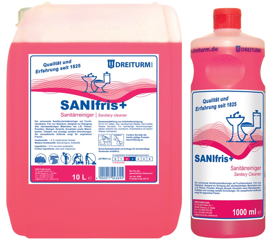 Dreiturm Sanitärreiniger Sanifris+, 10 Liter