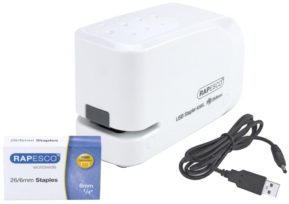 Rapesco Elektrisches Heftgerät 626el, Weiß