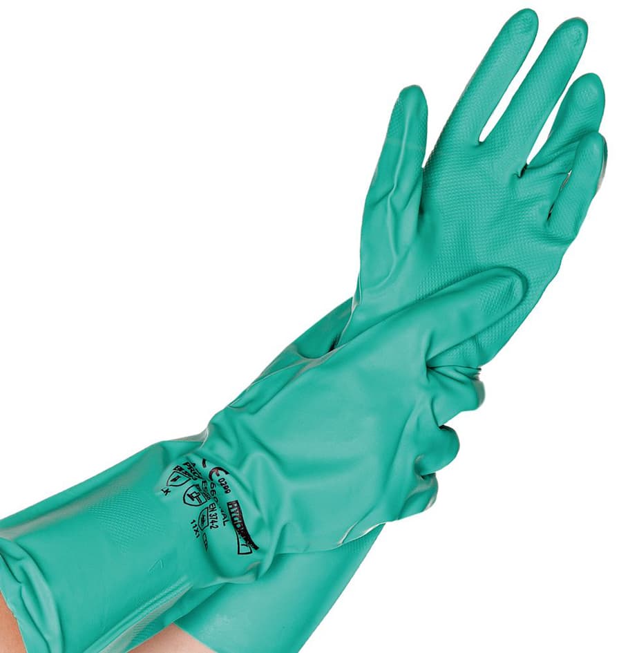 Hygostar Chemikalien-Schutzhandschuh Professional, S, Grün