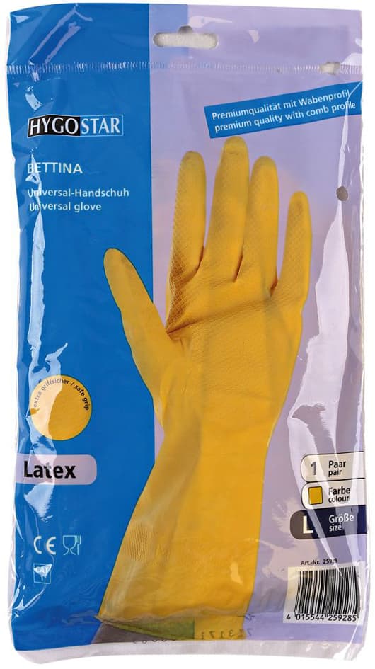 Hygostar Latex-Universal-Handschuh Bettina, M, Gelb