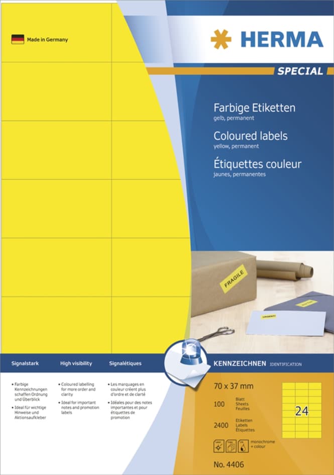Herma Universal-Etiketten Special, 210 X 297 Mm, Rot