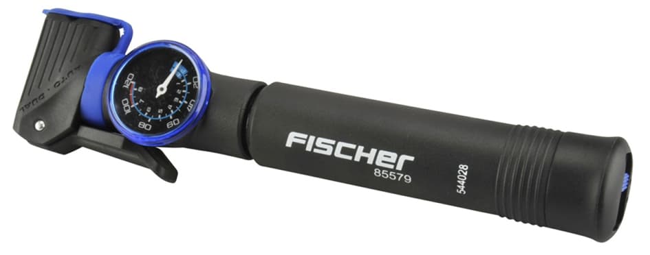Fischer Fahrrad-Mini-Luftpumpe, Umschaltbar, Schwarz
