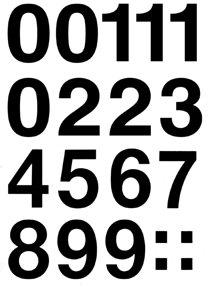 Herma Zahlen-Sticker 0-9, Folie Schwarz, Höhe: 33 Mm
