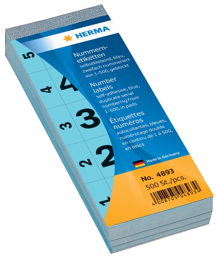 Herma Nummernblock, Selbstklebend, 28 X 56 Mm, Grün