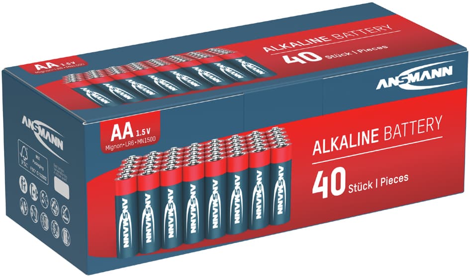 Ansmann Alkaline Batterie , Red, , Mignon Aa, 40er Pack
