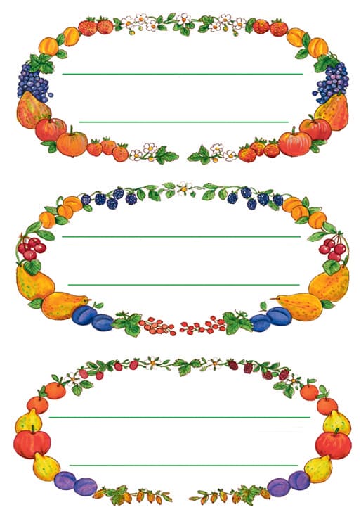 Herma Haushalts-Etiketten Früchtekränze, 76 X 35 Mm, Bunt