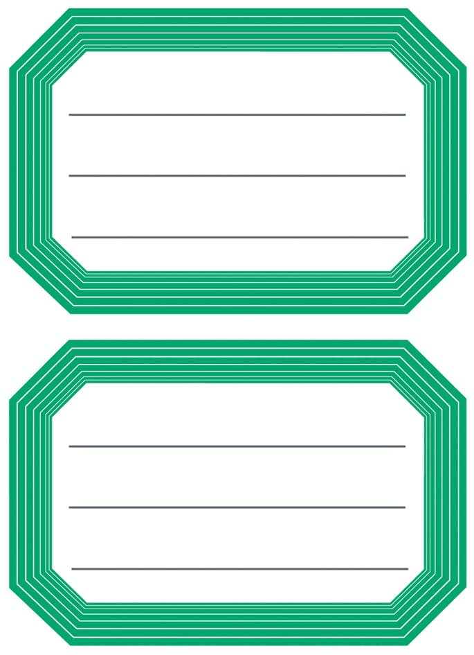 Herma Buchetiketten, Grüne Randgestaltung, 82 X 55 Mm
