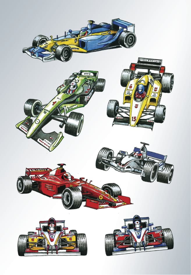 Herma Sticker Decor , Rennautos,