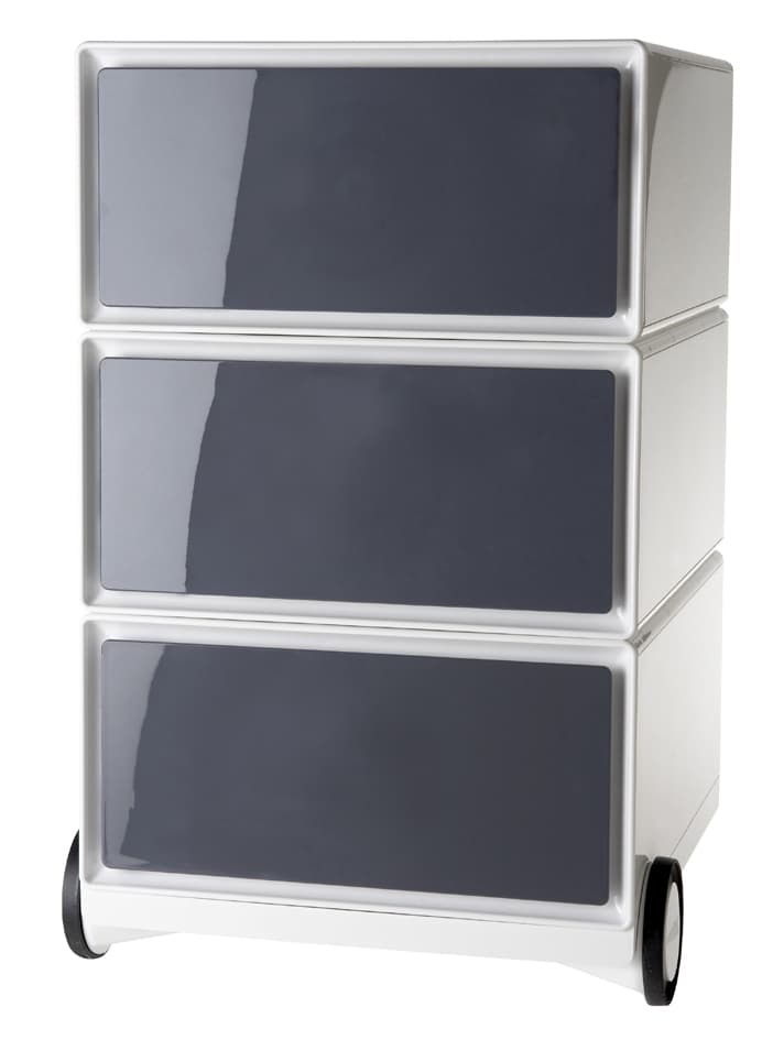 Paperflow Rollcontainer Easybox, 3 Schübe, Weiß / Anthrazit