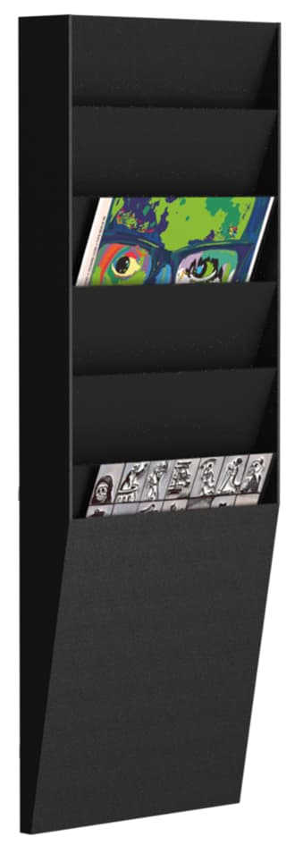 Paperflow Wand-Sortiertafel 6 Fächer, A4 Hoch, Schwarz