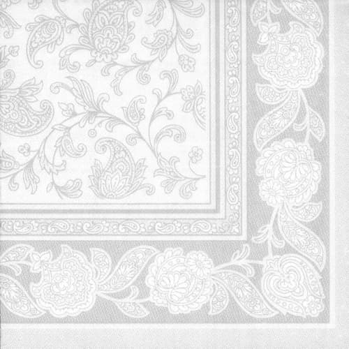Papstar Servietten , Royal Collection Ornaments, , Weiß