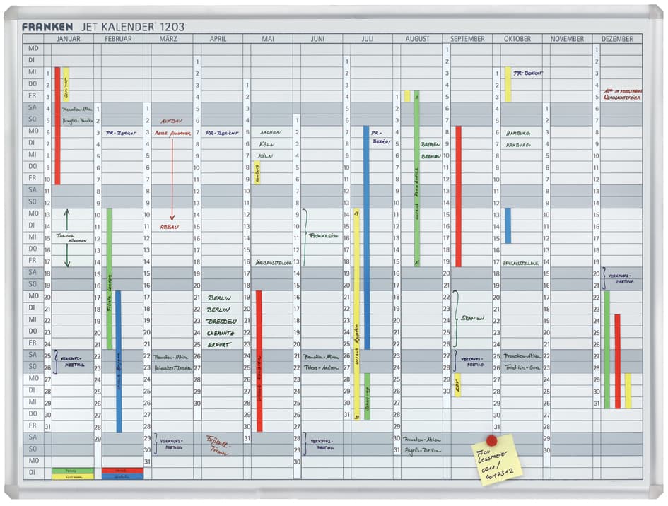 Franken Datumstreifen Für Planungstafel Jk1203, Weiß