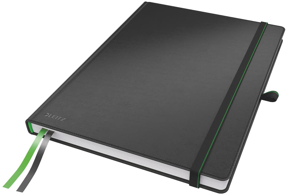 Leitz Notizbuch Complete, Din A4, Kariert, Schwarz