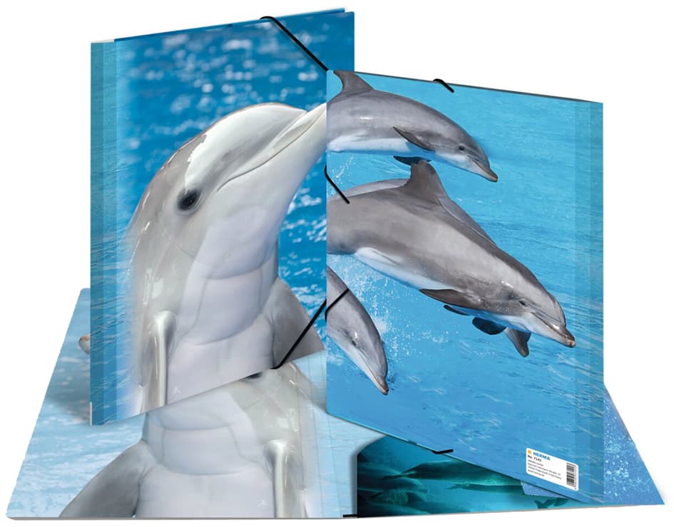 Herma Eckspannermappe , Delfine, , Aus Pp, Din A4