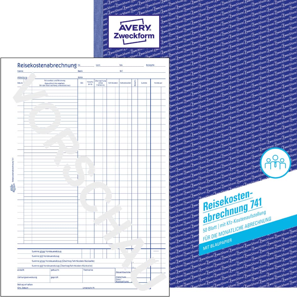 Avery Zweckform Formularbuch , Reisekostenabrechnung, , A4