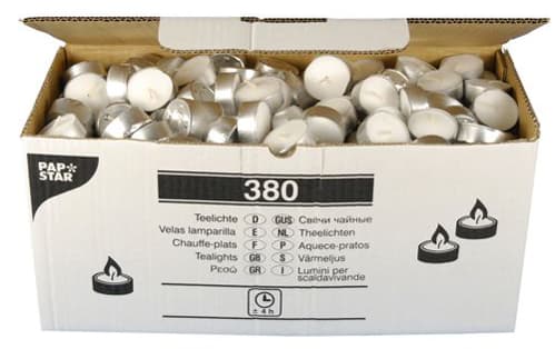 Starpak Teelichter, Durchmesser: 38 Mm, Weiß, Lose