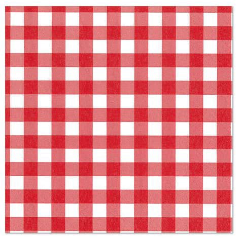 Papstar Motiv-Servietten , Vichy Karo, , 330 X 330 Mm