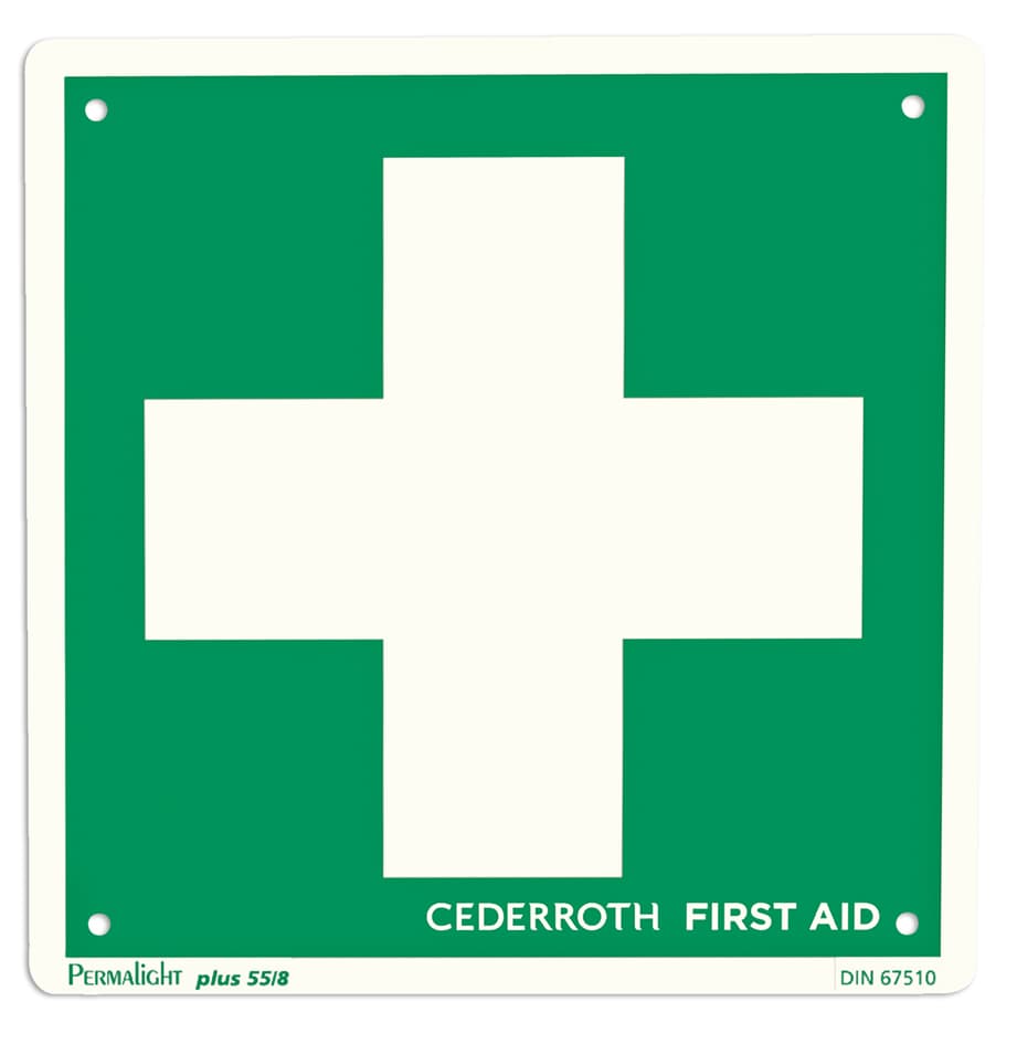 Cederroth Hinweisschild , Rettungszeichen, , Nachleuchtend