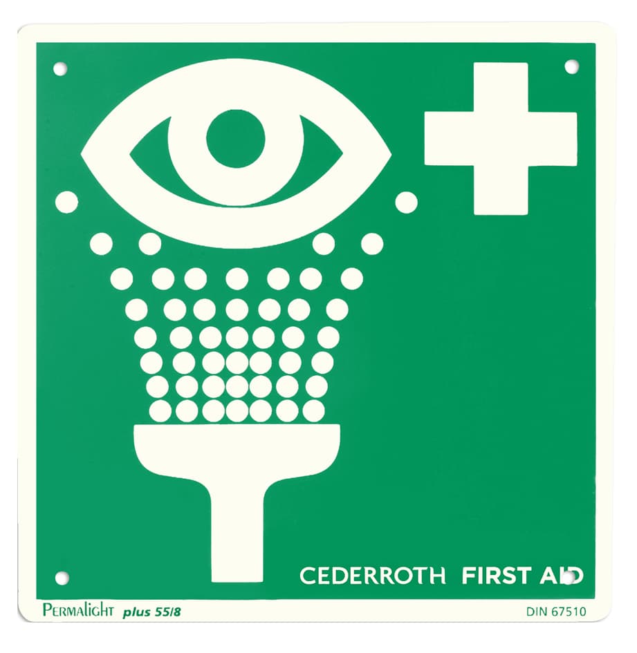 Cederroth Hinweisschild , Augendusche, , Nachleuchtend