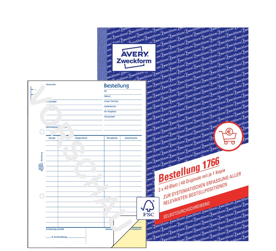 Avery Zweckform Formularbuch , Bestellung, , Sd, A5