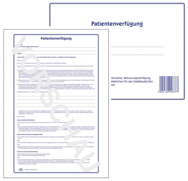 Avery Zweckform Vordruck , Patientenverfügung, , 220 X 163 Mm