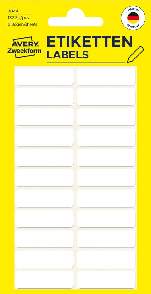 Avery Zweckform Vielzweck-Etiketten, 32 X 10 Mm, Weiß, Kp