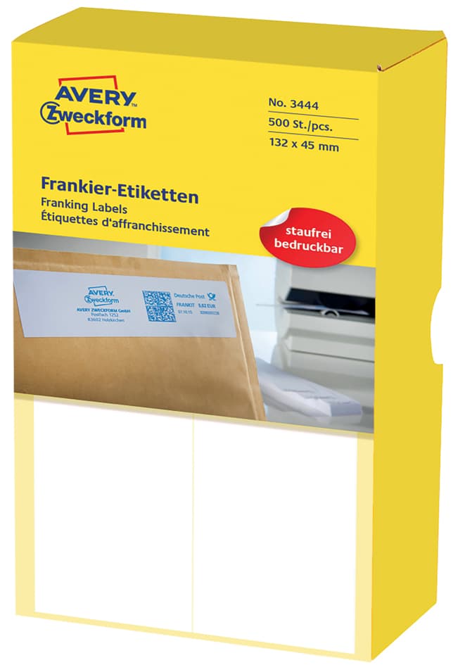 Avery Zweckform Frankier-Etiketten, 128 X 38 Mm, Doppelt