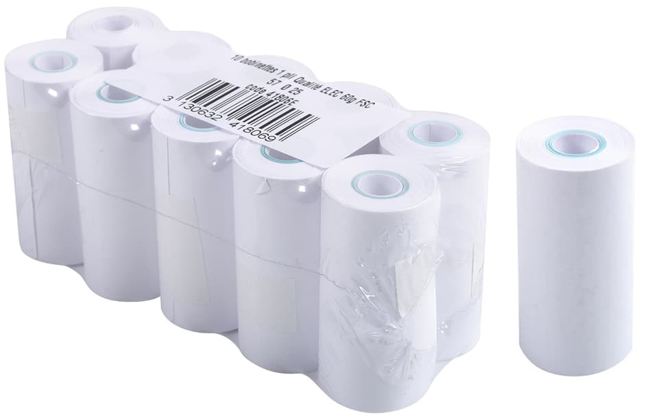 Exacompta Kassenrollen, 57 Mm X 6,5 M, Extra Weiß
