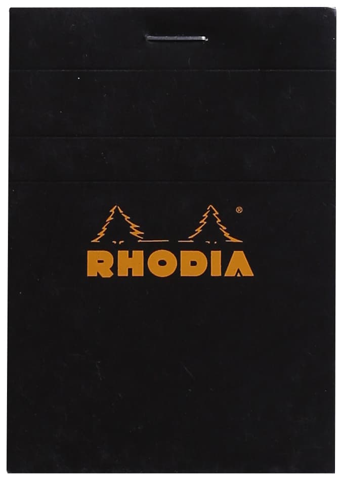 Rhodia Notizblock No. 11, Din A7, Kariert, Schwarz