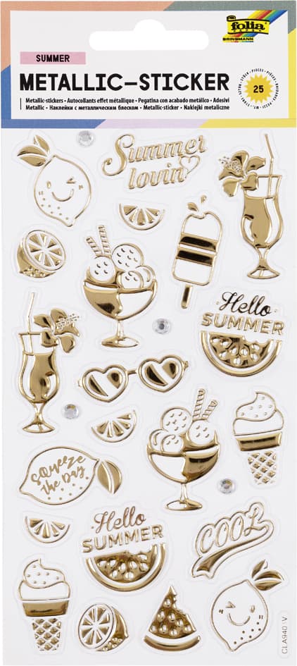 Folia Metallic-Sticker Summer Loving, Blattformat: 95x175 Mm