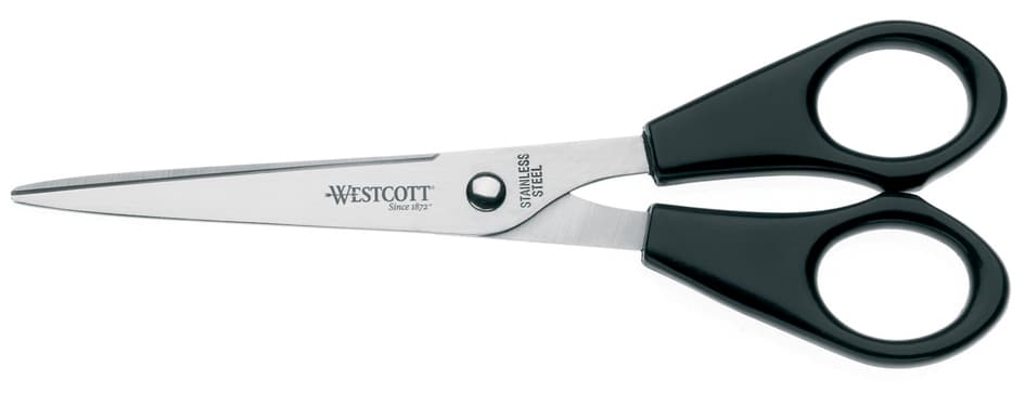 Westcott Büroschere, Länge: 155 Mm, Schwarz, Rechtshänder